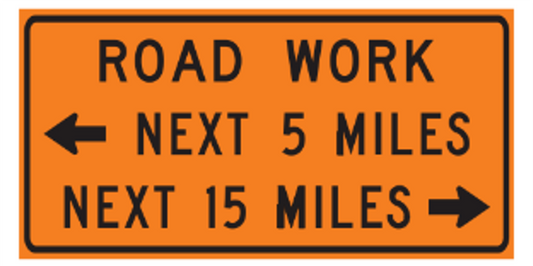 Road Work Next <--> Miles